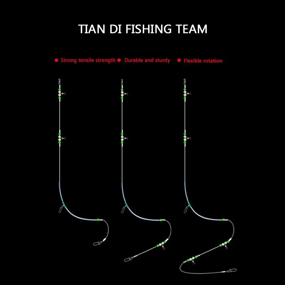 5pcs Hot Fishing Leader Fishing Leader Line Snaps Fishing Wire Leader Connecting strut Fishing Tackles Night Glow Sinker Snap