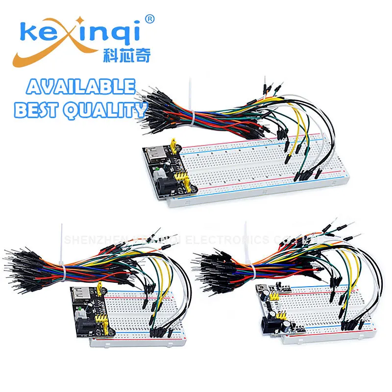 Stock MB102 Breadboard 400 830 Point Solderless PCB Bread Board Test Develop DIY for Arduino Laboratory SYB-830