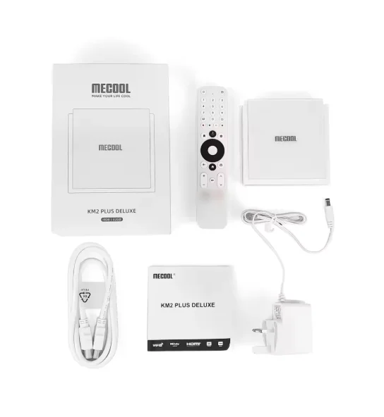 2025 Новейший Mecool KM2 Plus Deluxe 4 ГБ DDR4 32 ГБ Android 11 Сертифицированный Google Netflix 4K ATV BOX WiFi 6 Dolby Atmos Audio TV BOX 2025 Новейший Mecool KM2 Plus Deluxe 4 ГБ DDR4 32 ГБ Android 11 Сертифицированный Google Netflix 4K ATV BOX WiFi 6 Dolby Atmos Audio TV BOX