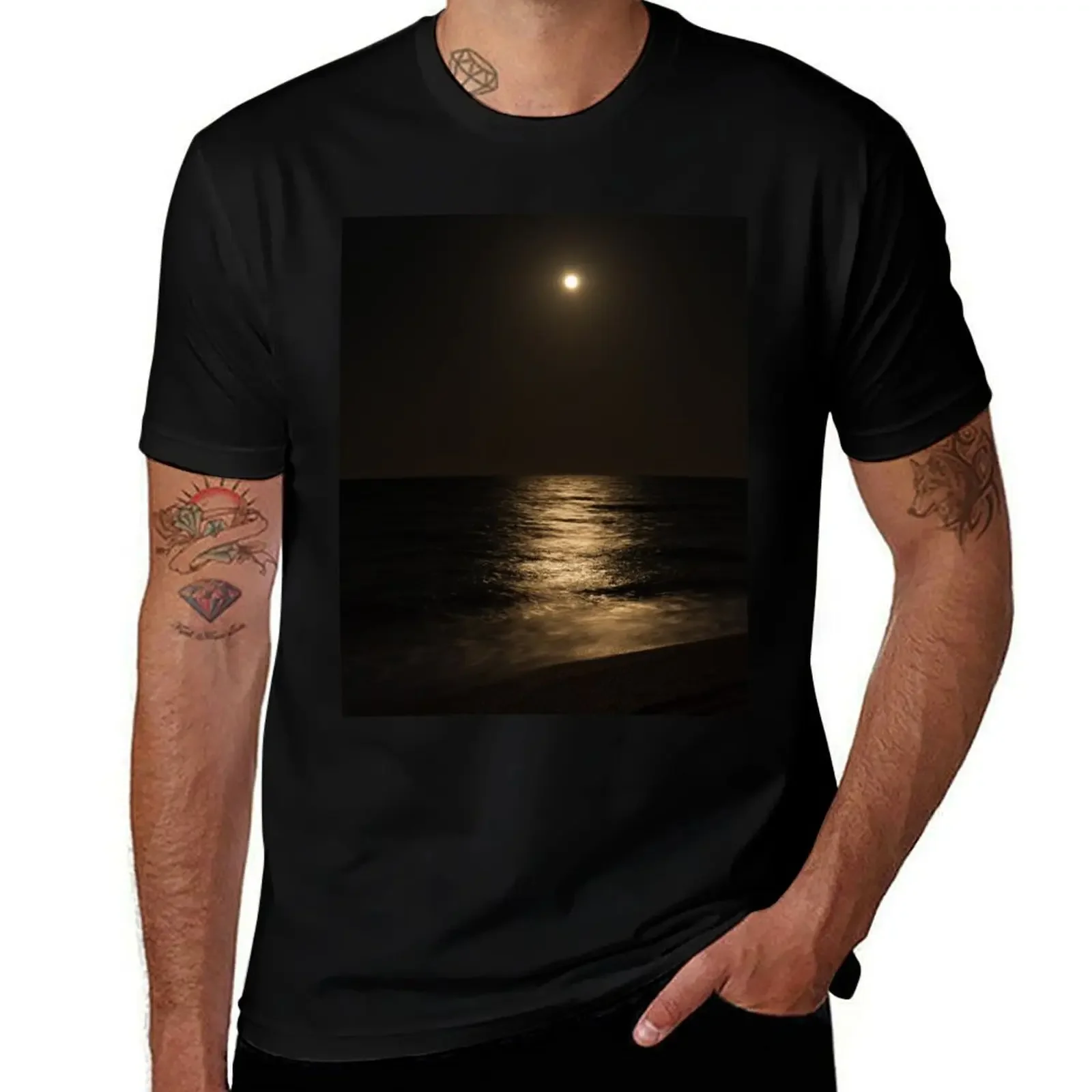 

Moon Over Water T-Shirt anime stuff oversized graphic tee luxury clothes men