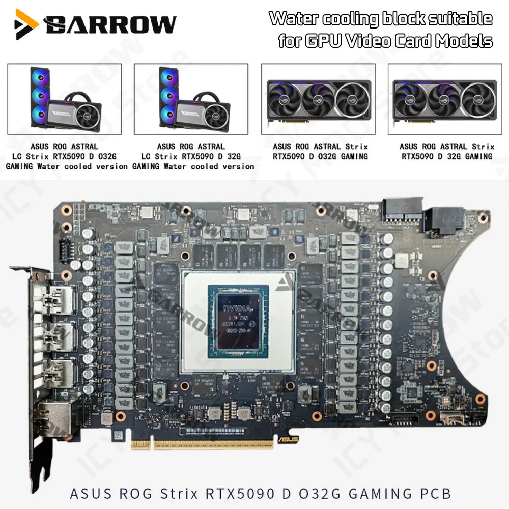 ASUS ROG ASTRAL Video Card Cooling for Strix RTX 5090 D O32G GAMING GPU Water Block Barrow PC Case MOD BS-ASA5090-PA