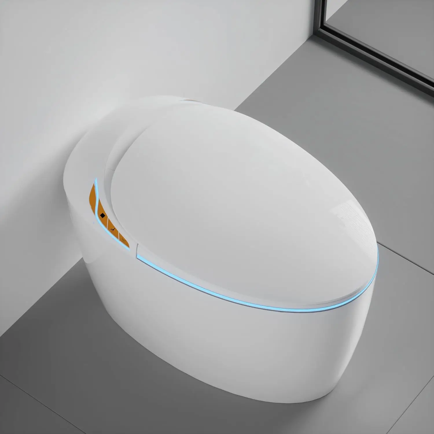 

Egg Shaped Smart Toilet with Bidet 12-in Rough-in, Auto Flush,Varied Cleaning Mode Night Light,Auto Open & Soft, Customized