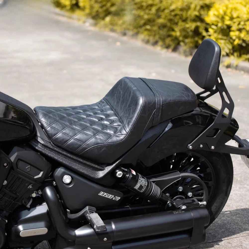 Integrated High-Low DS Style Modified Seat & Tail Light, Non-destructive Direct Fit for Benda Black Flag 500, Comfort Version