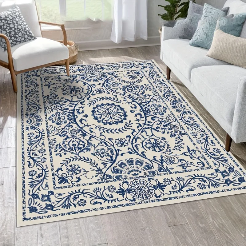 1pc American Retro Decor Style, Living Room Mat, Door Mat, Bedroom Mat, Outdoor Rugs, Non-slip, Easy To Clean, Machine Washable