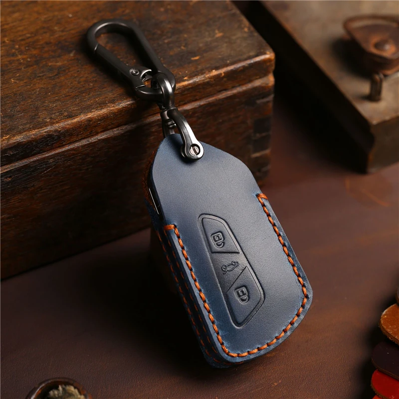 Leather Car Remote Key Cover Case Holder shell Protector Bag For Volkswagen VW 2024 New Golf 8 MK8 Teramont ID.3 ID4X ID6X CROZZ