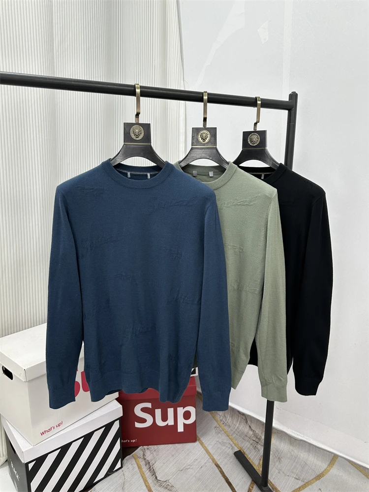 

Мягкий модный мужской вязаный свитер с круглым вырезом, длинными рукавами и бахромой, теплый, осенне-зимний, приятный к телу, комфортный.