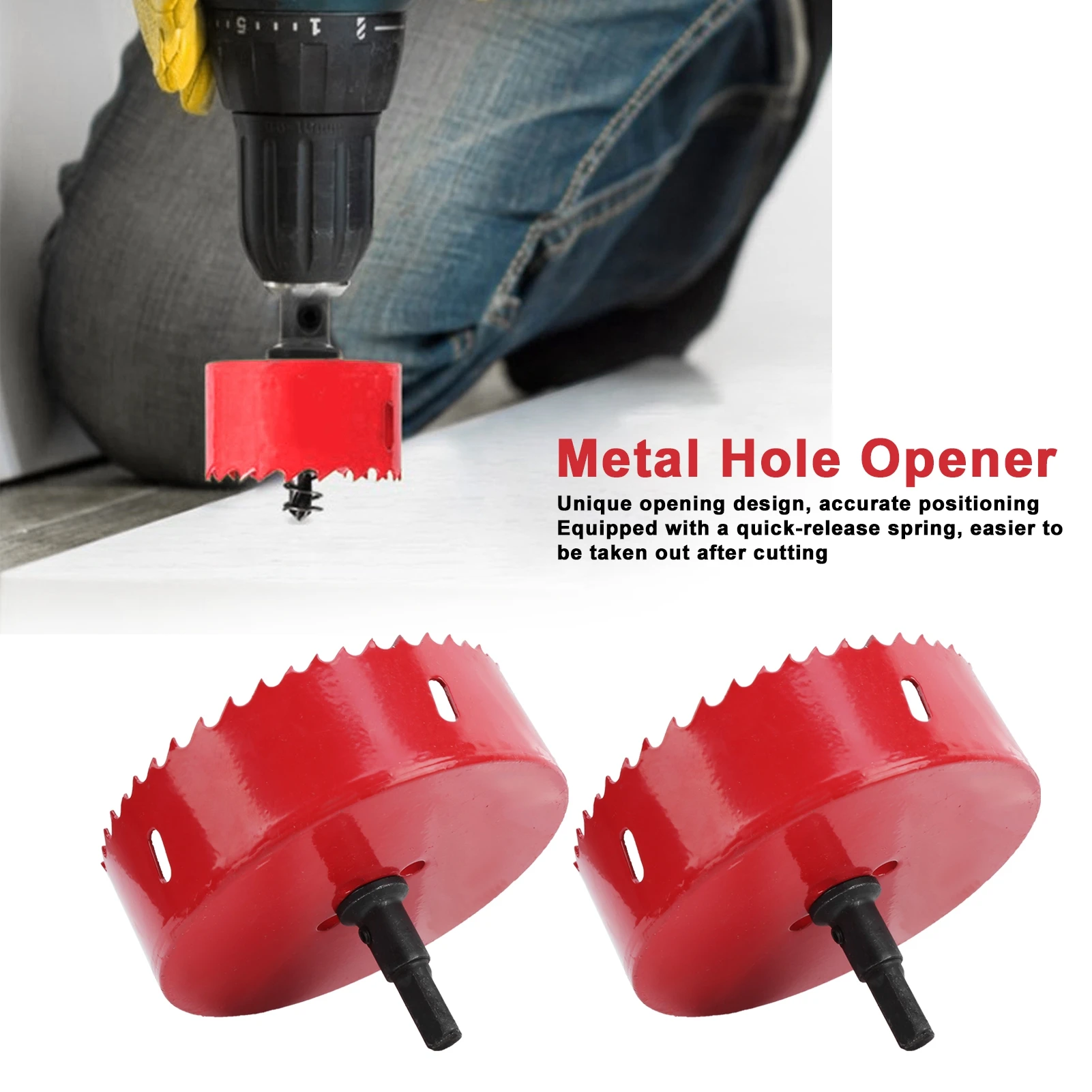 2 Sets BiMetal Hole Saw Cutter Set for Aluminum Board PVC Iron Sheet Hole Open 120165mm Metal Hole Opener Hole Cutter Drill Bit