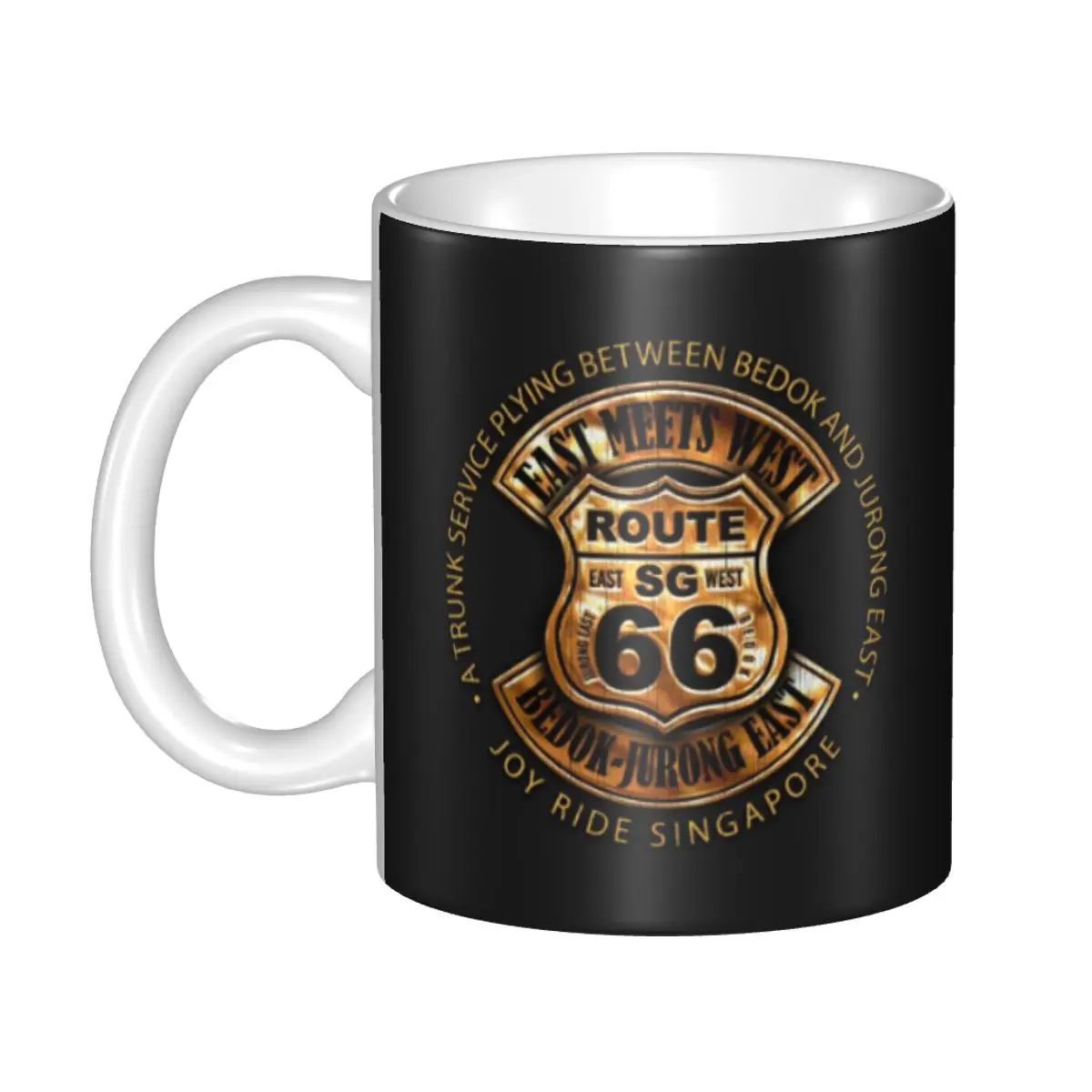 

Ride The Route 66 Biker Motorcycle Cruise America's Highway Coffee Mug DIY Customized Ceramic Mug Creative Present
