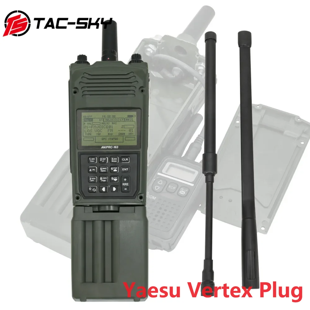 TS TAC-SKY Yaesu Vertex Plug Tactical PRC-163 Harris Military Radio Dummy Virtual Box PRC 163 Radio Model for Yaesu VX-6R VX-7R