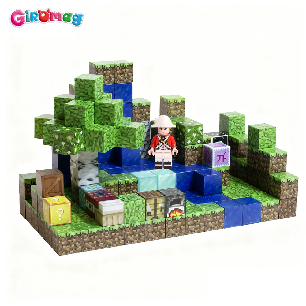 

Набор магнитных блоков GIROMAG, 207 шт., поставляется с маленькой игрушкой, развивающие игрушки STEM для детей от 3 до 12 лет, креативные строительные игры