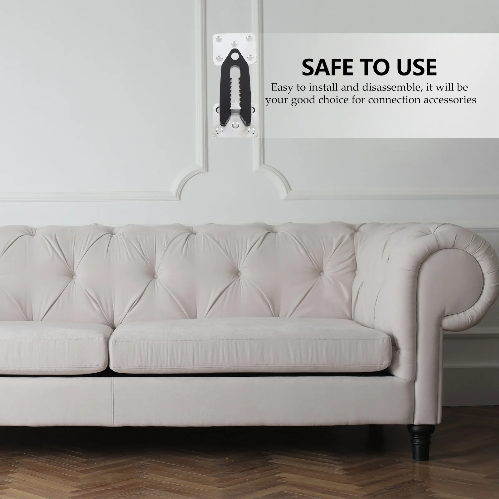 Sofa Fixer Sectional Couch Connector Sturdy Adjustable Furniture Joint SnapBracket Linker Fits Many Styles Stability