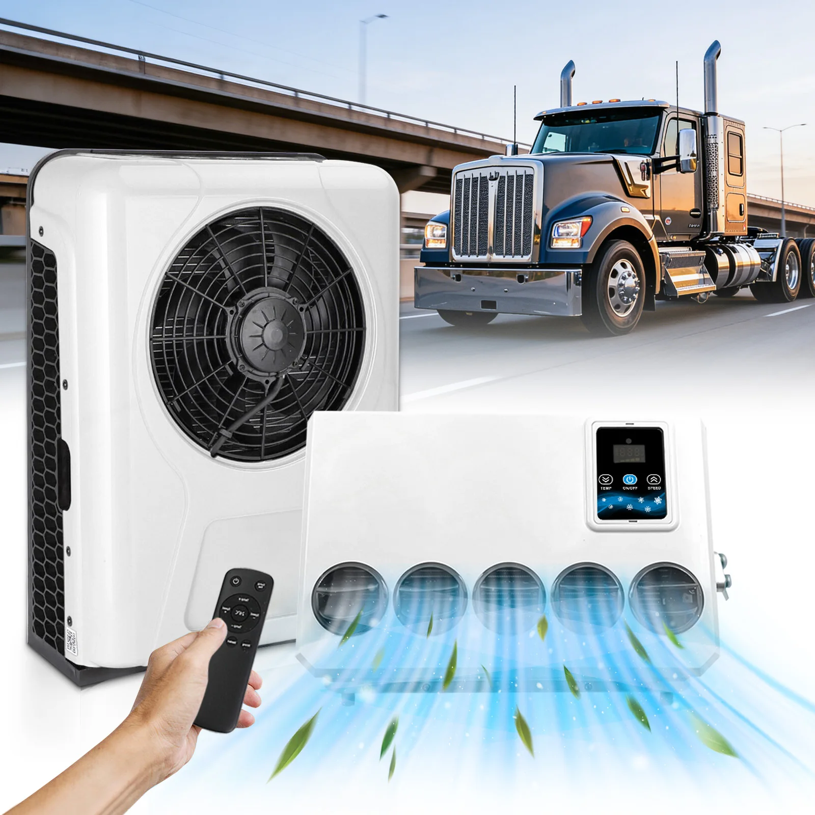 

Cool Ectric Car Split 12V Air Conditioning DC 24V Parking Air Conditioner System For RV Truck Excavators Camping Vehicles
