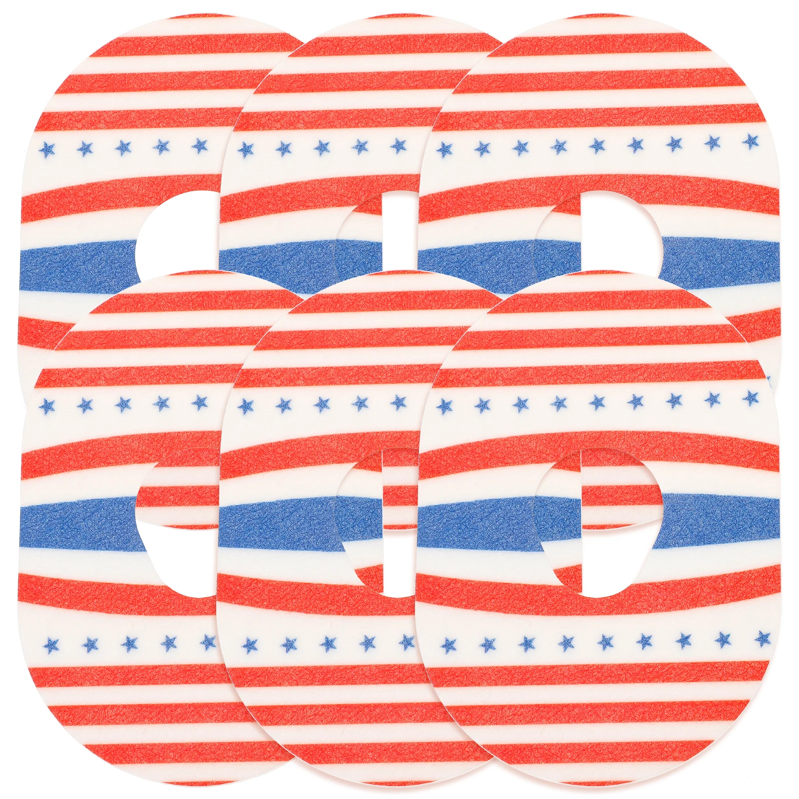 

6 Pcs Skin Stickers Adhesive Patch Patches Sweat-proof Patriotic Racing Flag Glucose Meter Fixed