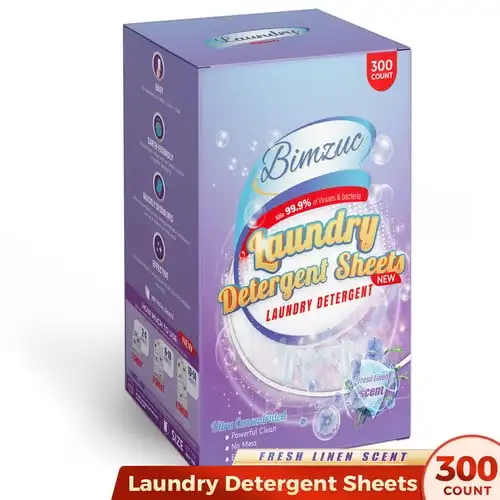 

Laundry Detergent Sheets up to 600 Loads Fresh Linen Scent Great for Travel Easy to Use Long Lasting Sheets Detergent