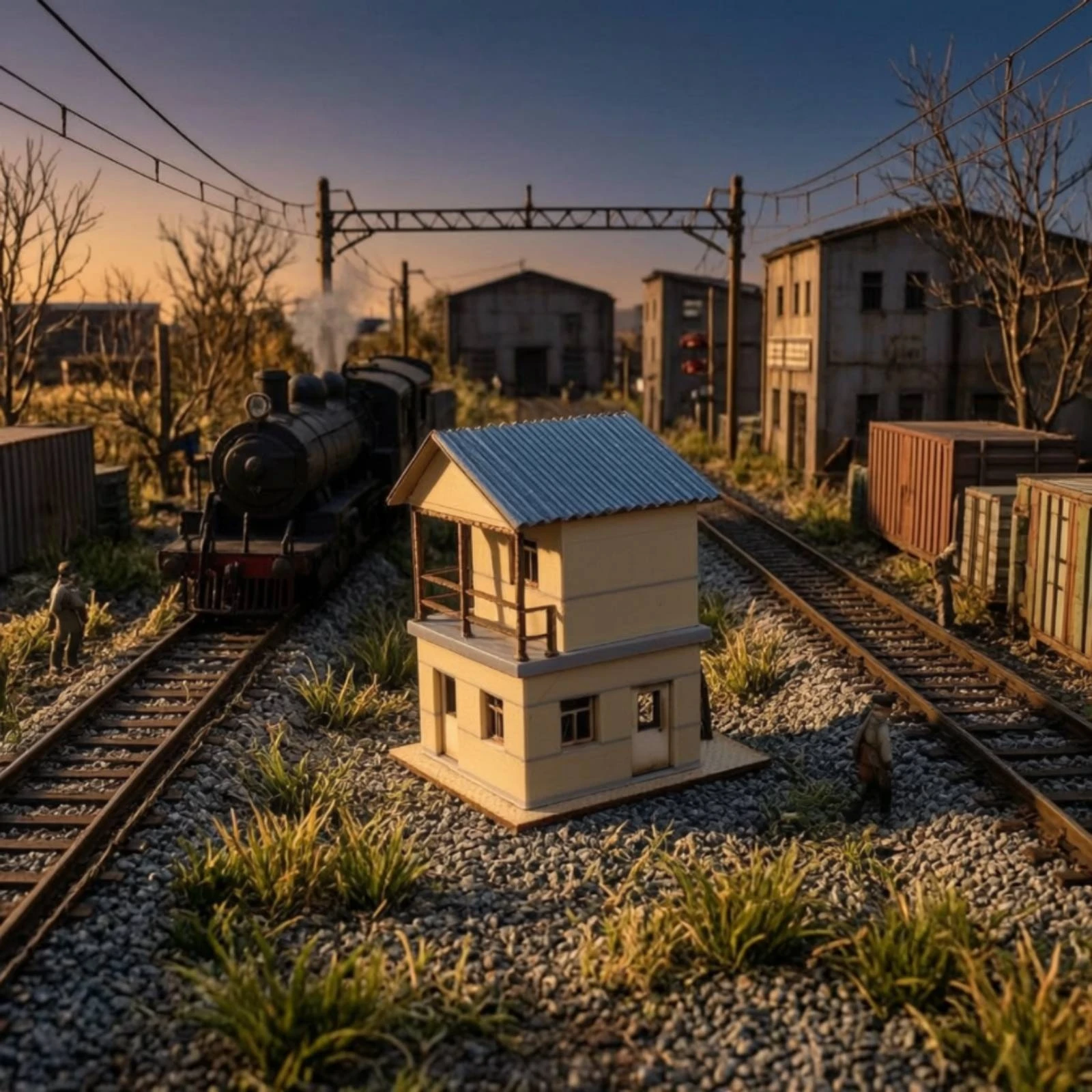 Model Kit Diorama - Набор для сборки железнодорожной диорамы: Двухэтажный