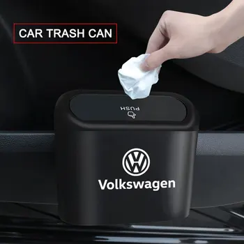Araba çöp tenekesi saklama kutusu Araç Çok Fonksiyonlu Çöp Toz Kutusu Volkswagen VW Golf4R Rline Caddy Tiguan Polo Scirocco