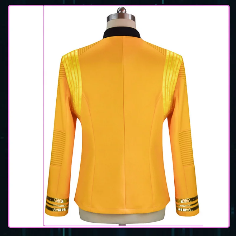 스타 트렉 이상한 새로운 세계 의상 보조 선장 캐릭터 노란색 의상 코스프레 의상 할로윈 의상