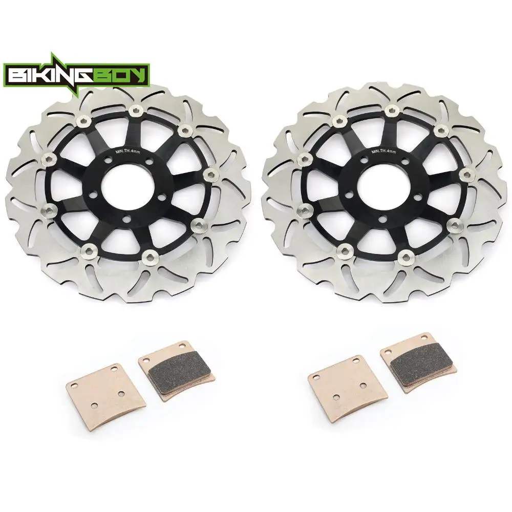 BIKINGBOY Front Brake Disks Discs Rotors Pads For Suzuki GSX600F GSX750F Katana 1989 1990 1991 1992 1993 1994 1995 1996 1997 Set
