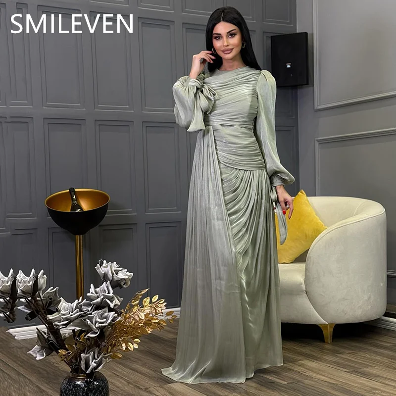 

Smileven Luxury vestidos de fiesta Long Sleeves Evening Gowns Saudi Arabia فساتين سهرة Formal Dresses Customized Gift 2025