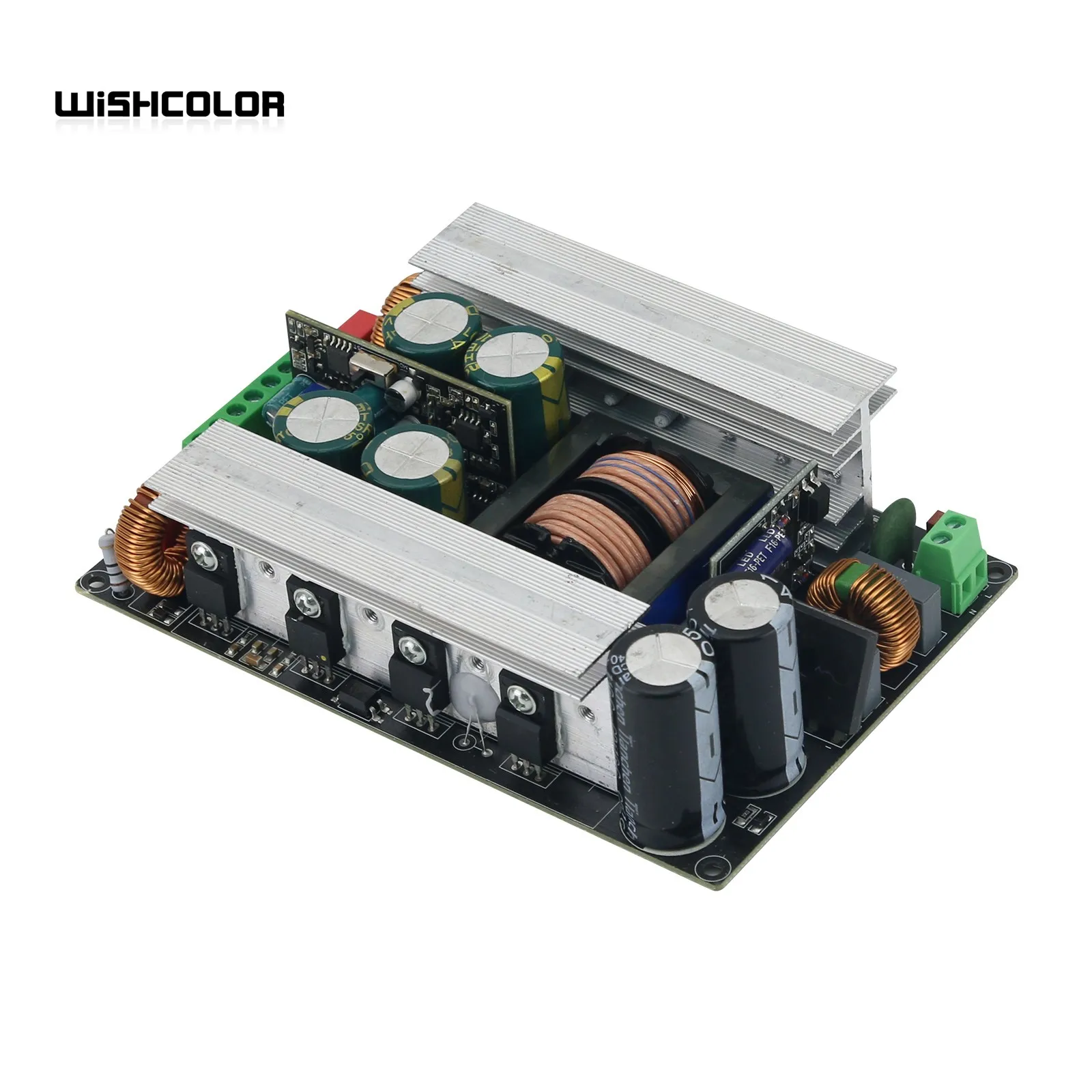 Wishcolor papan Amplifier Hifi, papan penguat daya Hifi 2x400W 220V dengan sakelar catu daya untuk mode Stereo & Mono