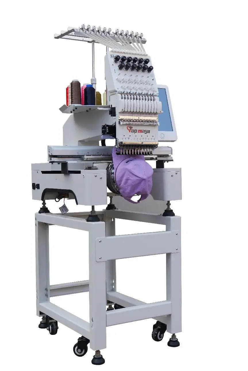 TOPMAYA High Speed 1200rpm Embroidery Machine Automatic Single Head computerized Embroidery Machine