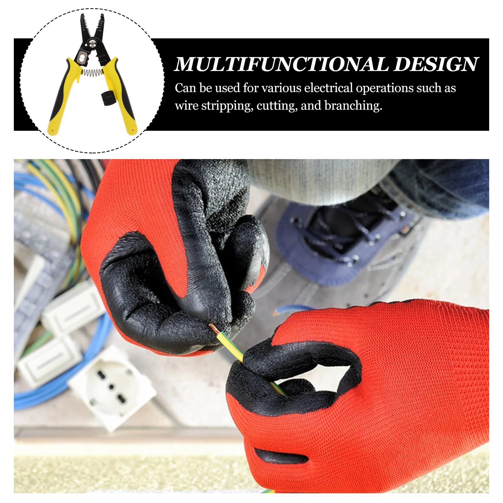 

Wire Stripper Tool High Carbon Steel Chromium Vanadium Alloy Electric Cable Cutter For Electricians Portable Ergonomic