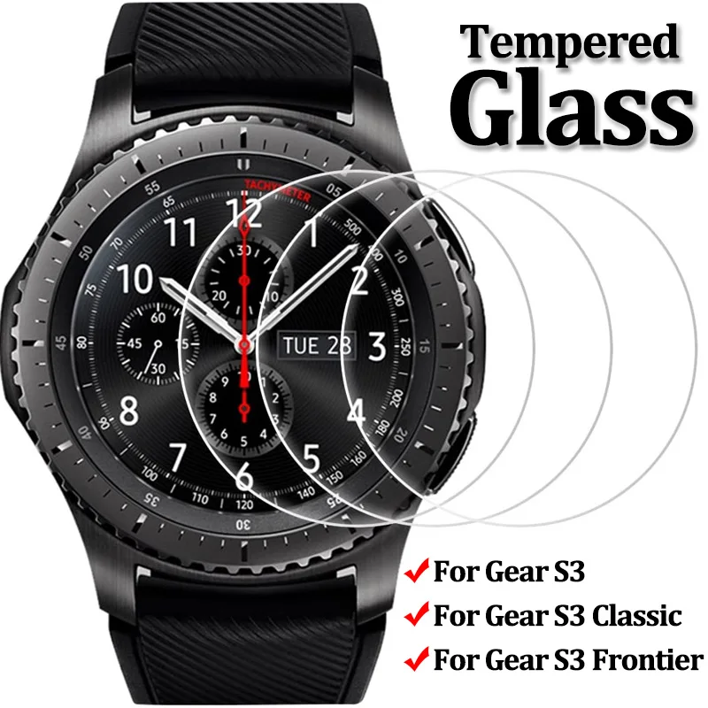 Para samsung gear s3 s3 clássico s3 frontier esportes assista protetor de tela hd vidro temperado anti-risco anti-explosão filme