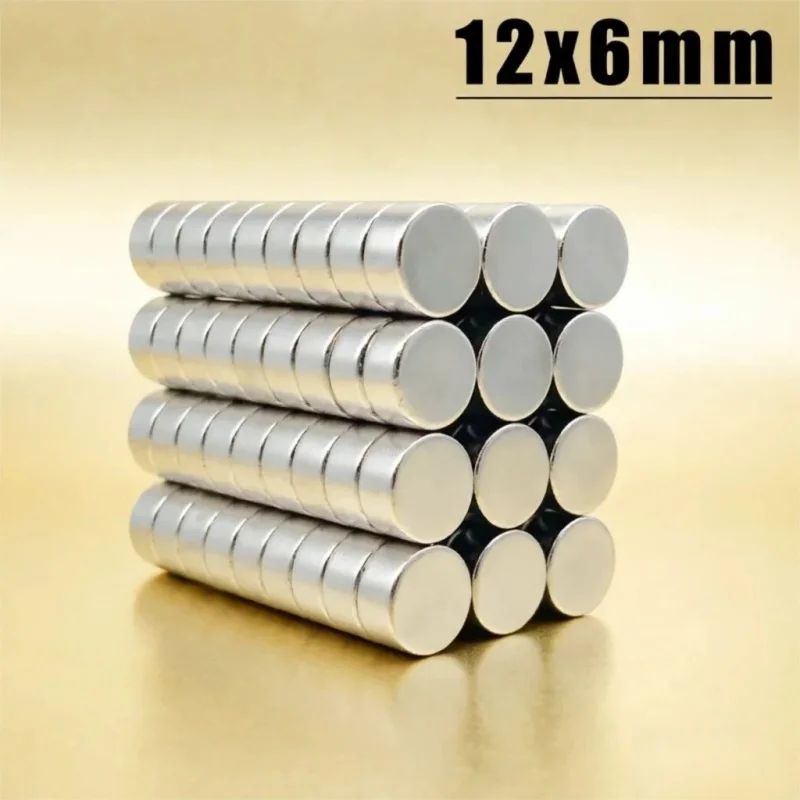 5/10/20/30/50/80Pcs 12x6mm NdFeB Neodymium Magnets Super Powerful round Permanent Hardware Accessory for Durable Applications