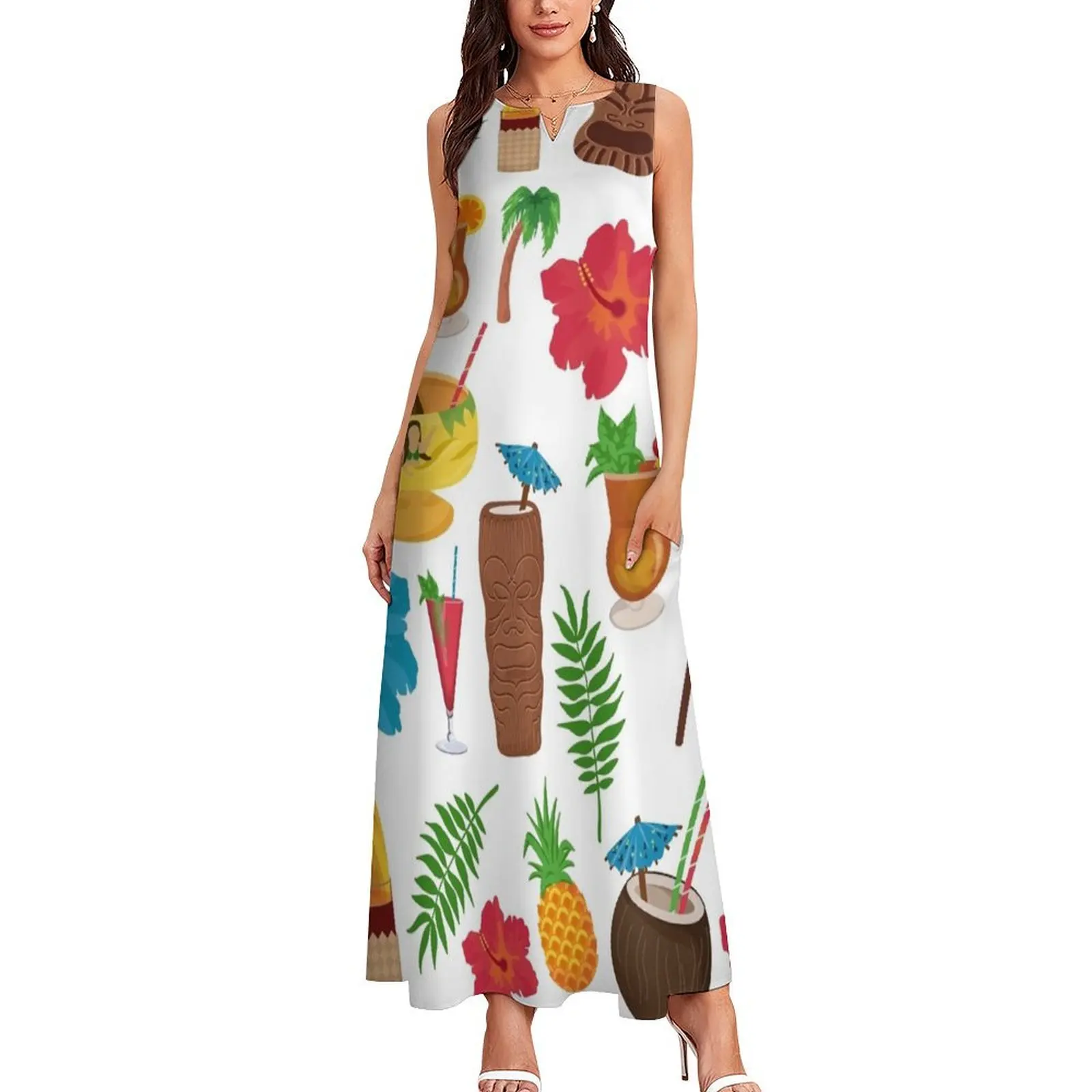 Totally Tiki Long Dress Woman fashion beach outfits for women Dress