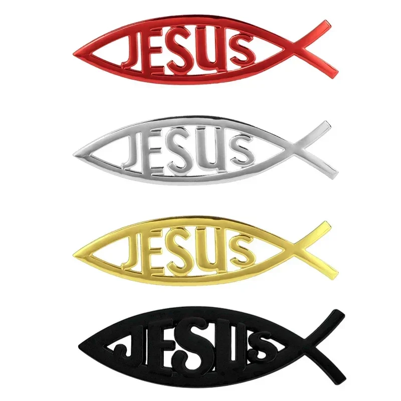 Metal JESUS Car Whole Body Sticker Trunk Tail Badge for Ford Kia Honda Jaguar Chevrolet Audi Maserati Volkswagen Honda