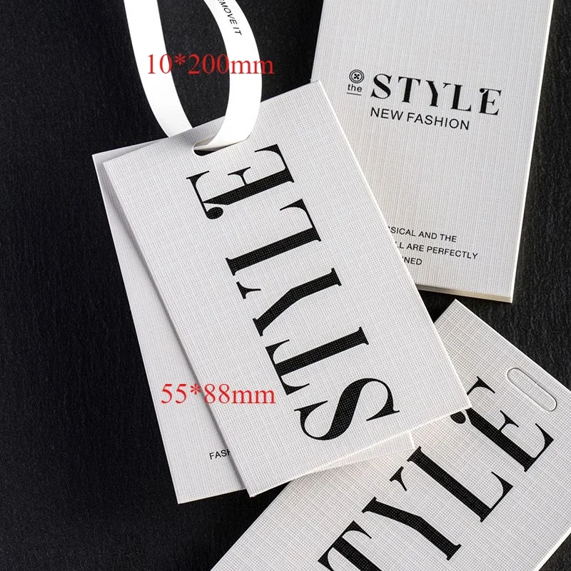 100pcs High-grade Simple General Hangtags Clothing Customized Hangtag Women's Clothing Labels Certificate Of Conformity Garment 