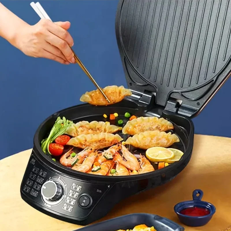 Electric Pancake Maker with Automatic Dual-side Heating for Easy Use Ideal for Making Thin Pancakes and Steak