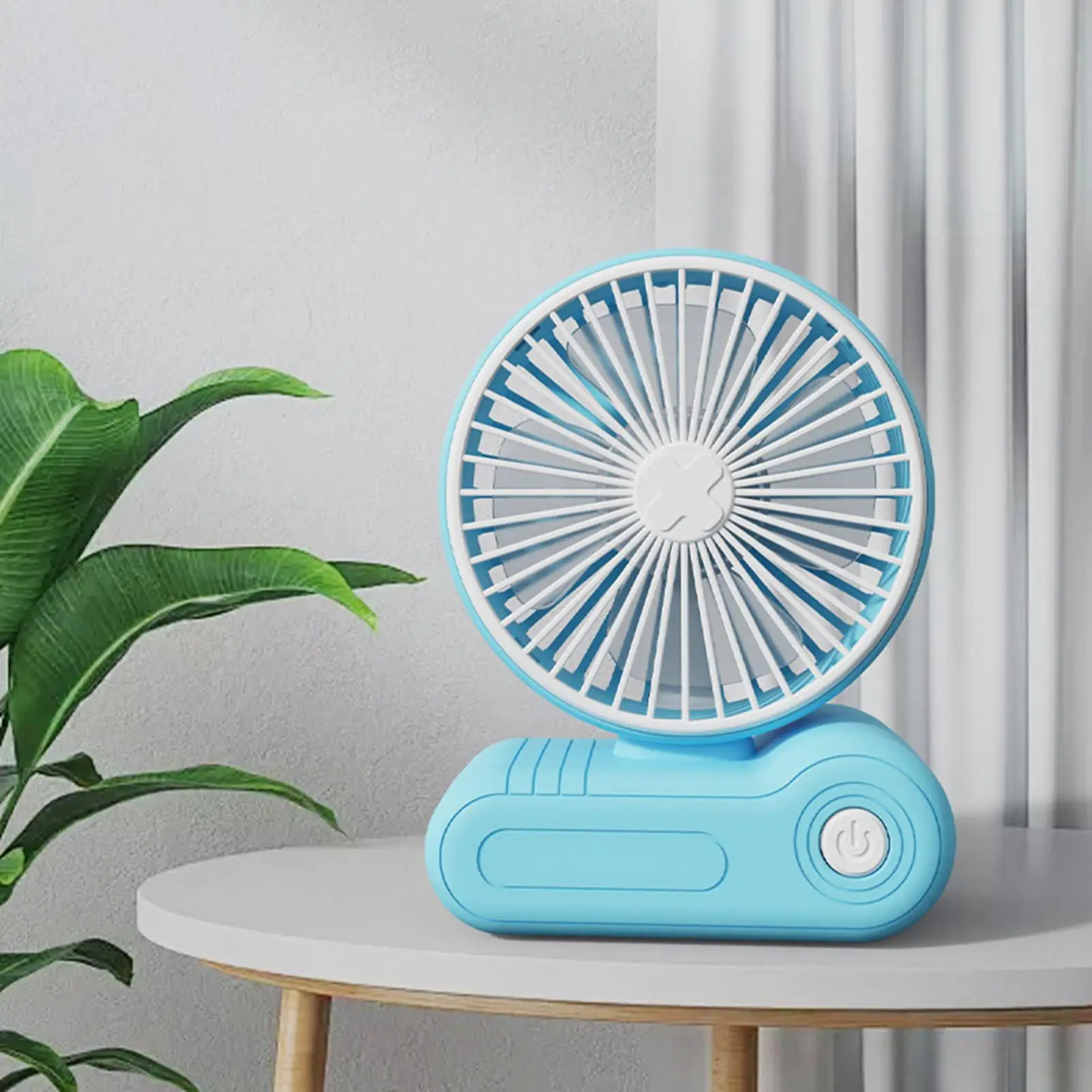 Portable Desk Fan Rechargeable Powerful 3 Speeds Compact Quiet for Office Work Study Game Reading Bedroom Bedside Living Room