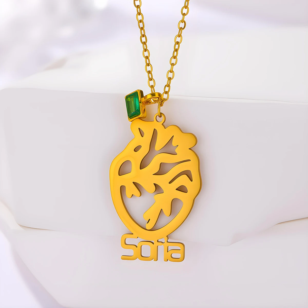 

Персонализированное ожерелье Todorova с именем, из нержавеющей стали, в форме анатомического сердца, для женщин-врачей, подарок