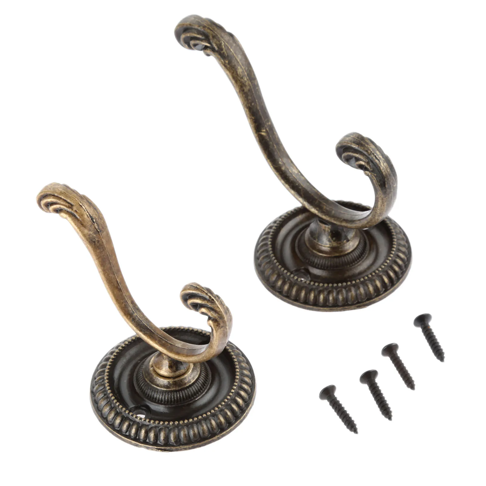 1Pc Antique Door Hanger Hooks Vintage Bathroom Wall Hanger Hats Bag Keychain Zinc Alloy Hook Coat Wall Hooks with Screws