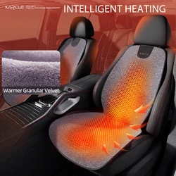 Karcle Graphene Car Seat Heating Pad Warm Granular Velvet Heated Seat Cushion Heated Car Seat Covers Universal Auto Accessories
