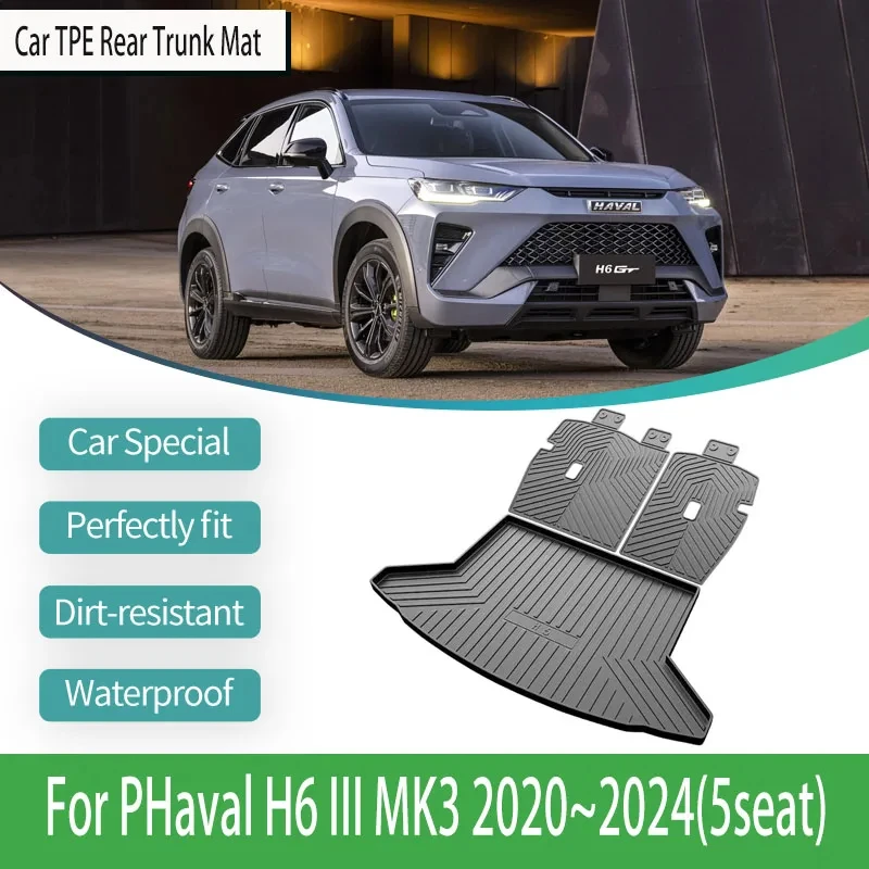 

Car Boot Mats For Great Wall Haval H6 III MK3 2020 2021 2022 2023 2024 Anti-dirty Car Trunk Storage Pads Carpet Auto Accessories