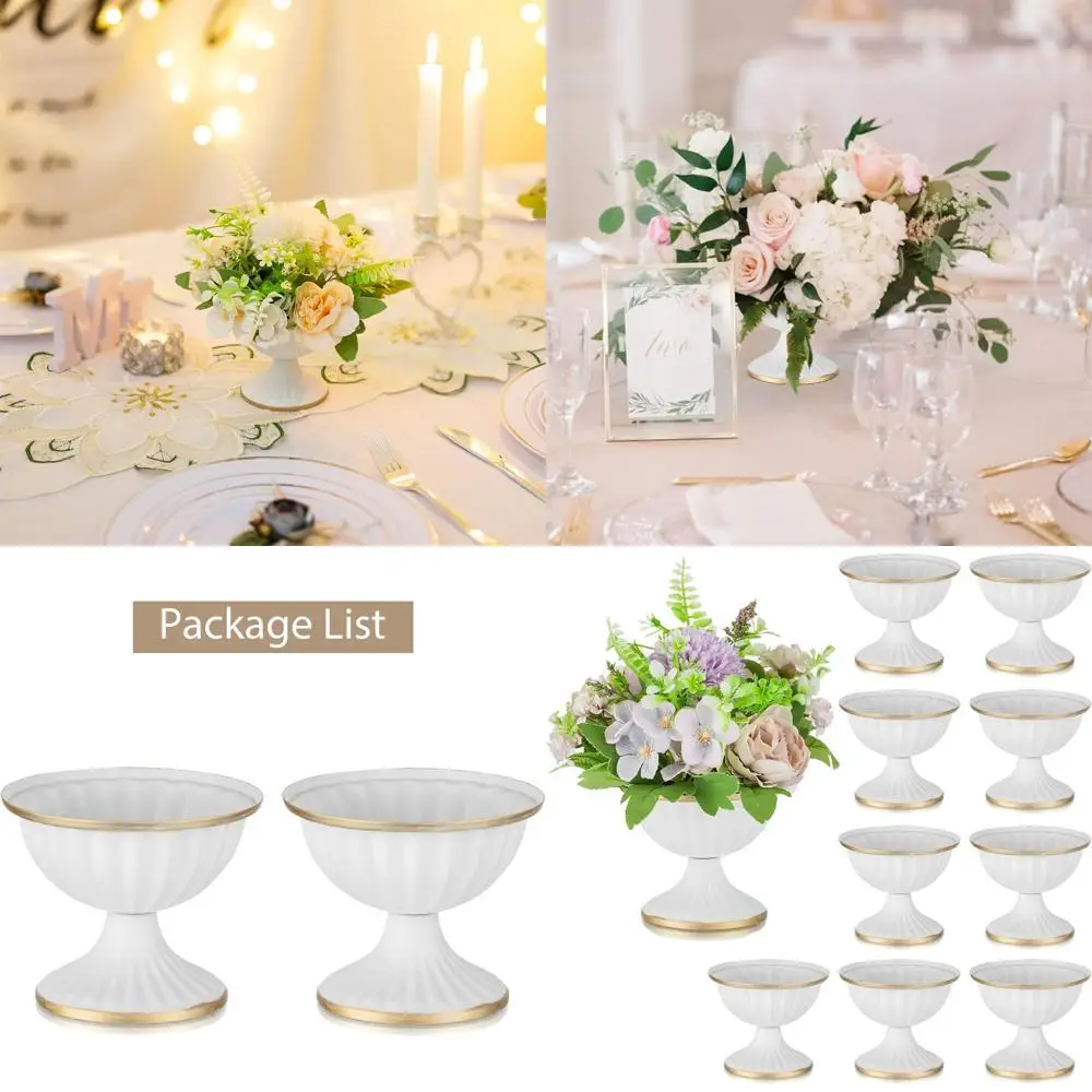 

Набор мини-ваз-урн белого цвета для декора дома, свадеб или праздничных столов (3,7 см, 10 штук)