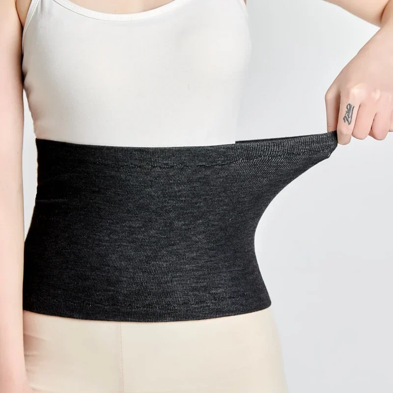 Support de taille thermique unisexe, coton élastique, gril, chauffe-pression du dos de l'abdomen, vêtements intérieurs, Cummerbund d'hiver, support de sac de stomie