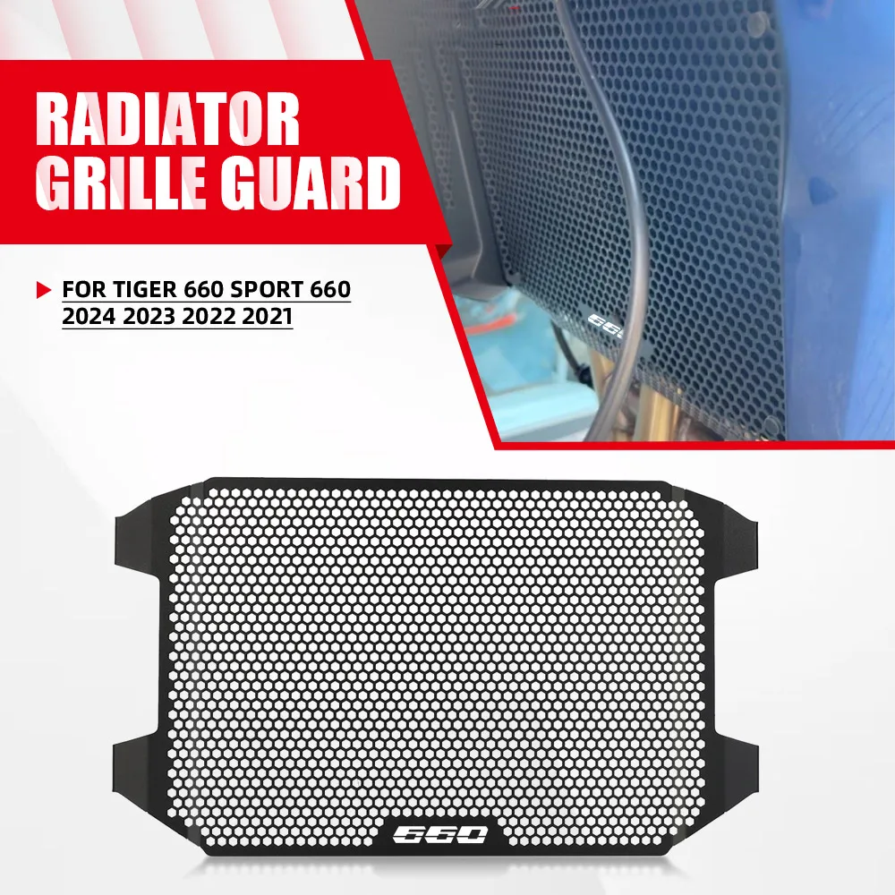 For Tiger 660 SPORT 660 2024 2023 2022 2021 Radiator Guard Water Coolant Protector Tank Grill Mesh Grille Protection Net