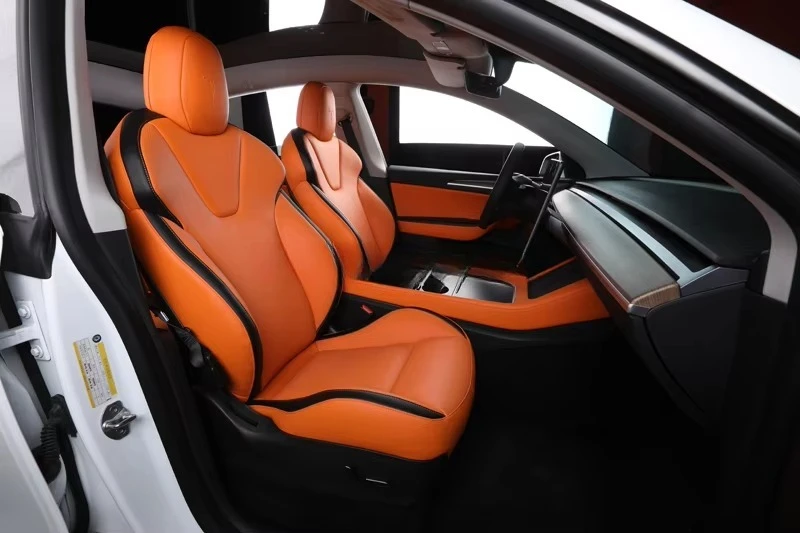2022 Luxury Car Leather Seats Cover Customized Car Accessories for Model 3 Model X Model Y