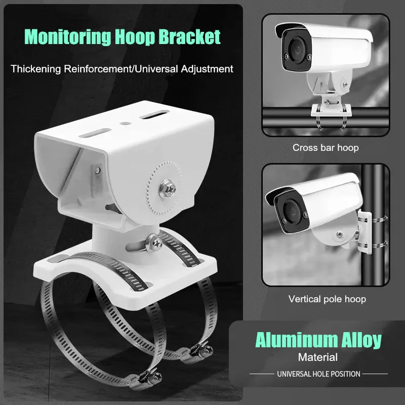 

CCTV Camera Hoop Bracket Aluminum Duckbill Universal Upright Pole Electric Pole Column Holder for Hikvision Dahua Bullet Camera