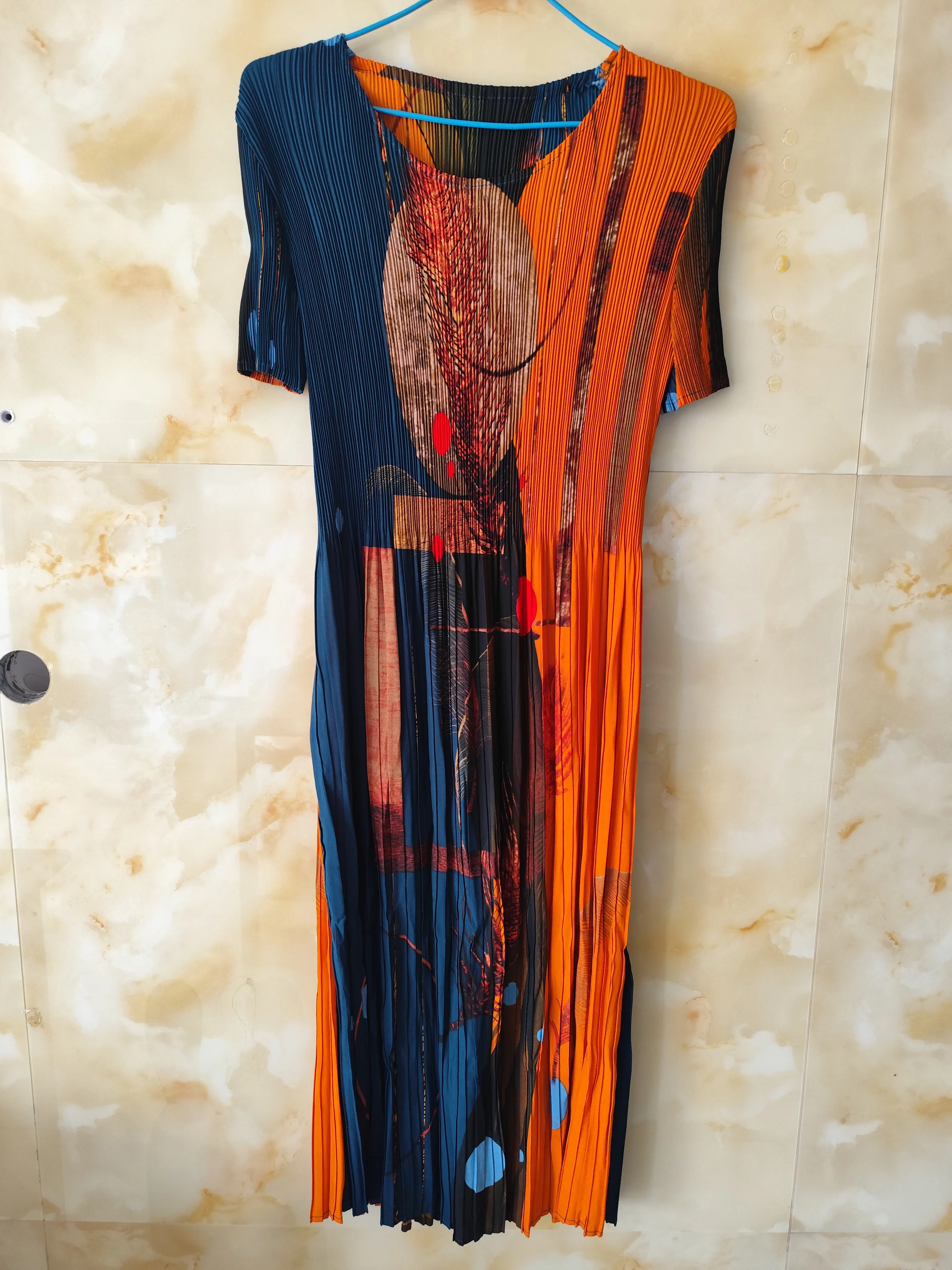 Design Sense jupe imprimée 2025 nouvelle robe de maman robes Maxi plissées pour femmes robes de femmes