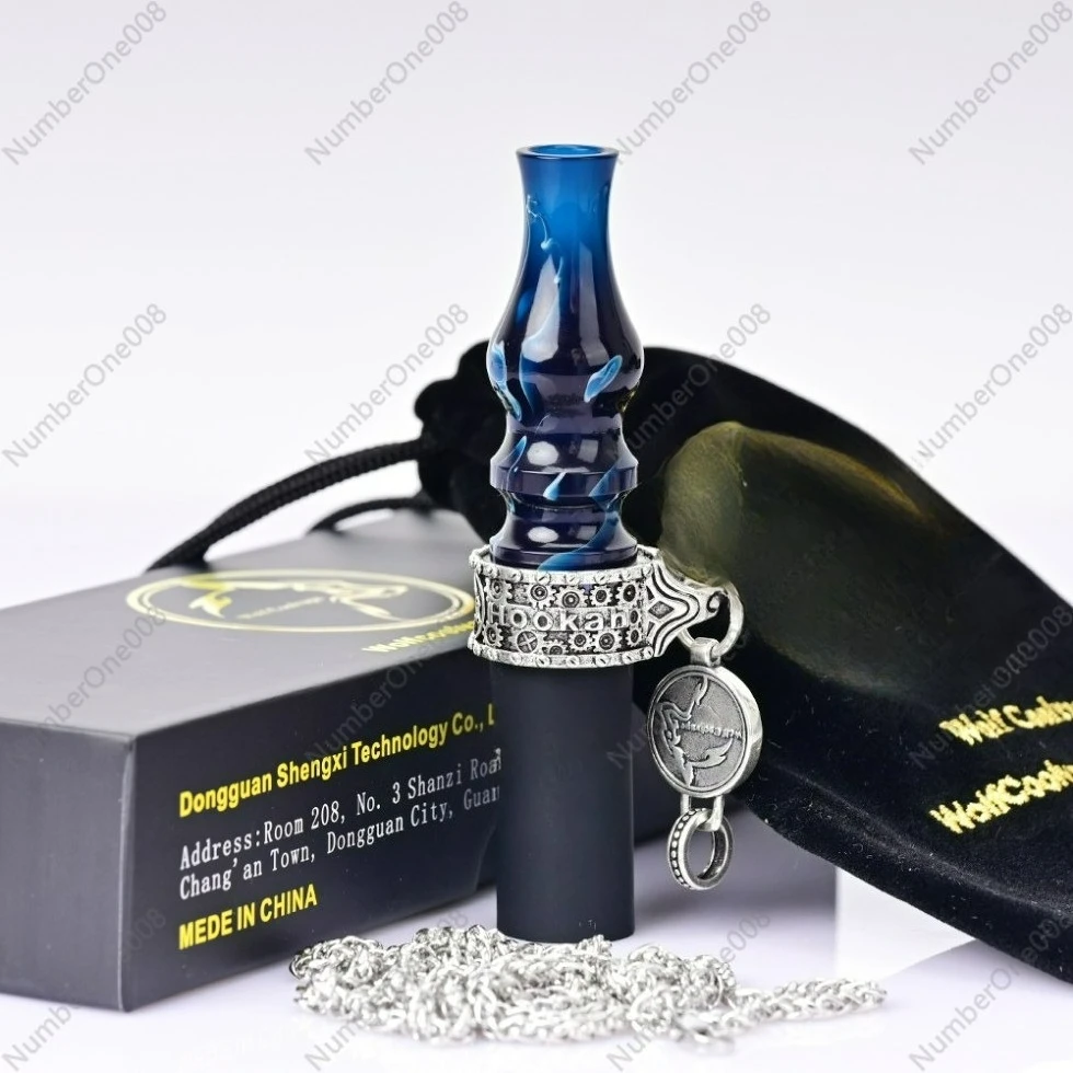 

Премиальный кальянный набор: латунное кольцо с серебряным гальваническим покрытием и мундштук из смолы, съемный шланг с крючком для подвешивания, элегантный аксессуар для курения