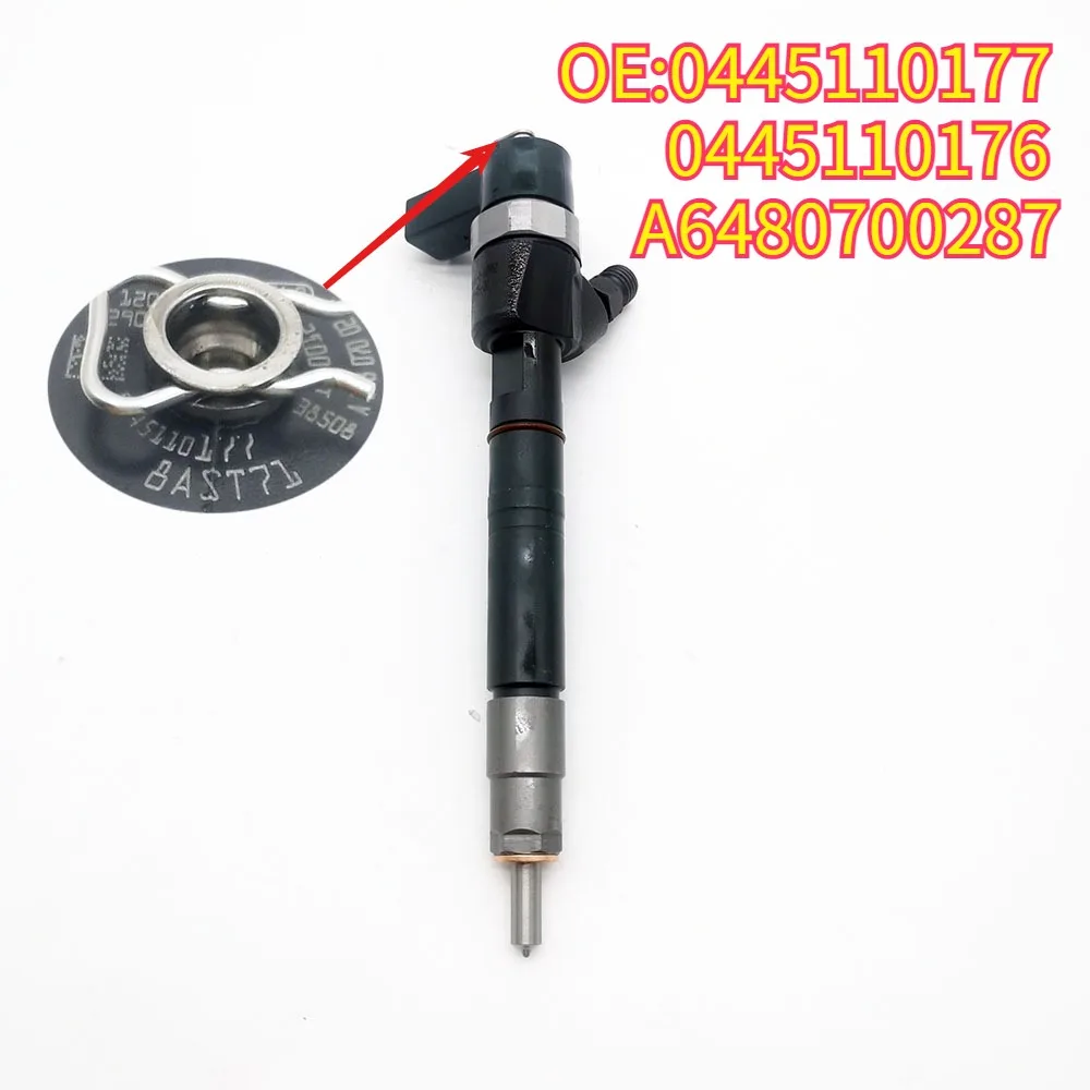 High Quality New For 0445110177 0445110176 A6480700287 Diesel Fuel Injector Nozzle For Mercedes-Benz W203 W211 C E-Class