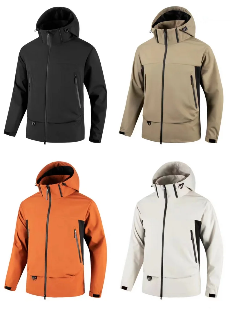 

Высококачественная мужская демисезонная куртка-ветровка с цветовыми блоками, модная городская водонепроницаемая модель из полиэстера