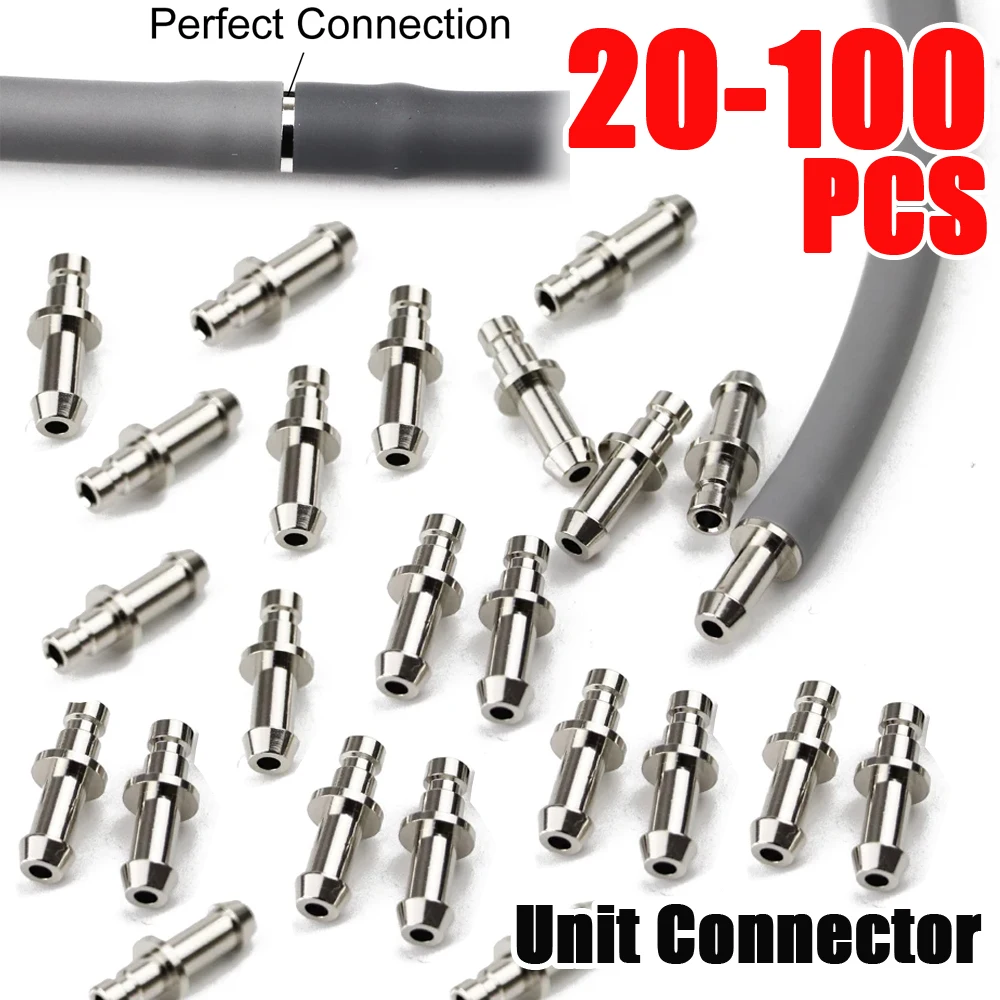 

20-100PCS Air Hose Tube Adapter Metal Piece Cone Connector for BP Sphygmomanometer Blood Pressure Meter Patient Monitor Cuff