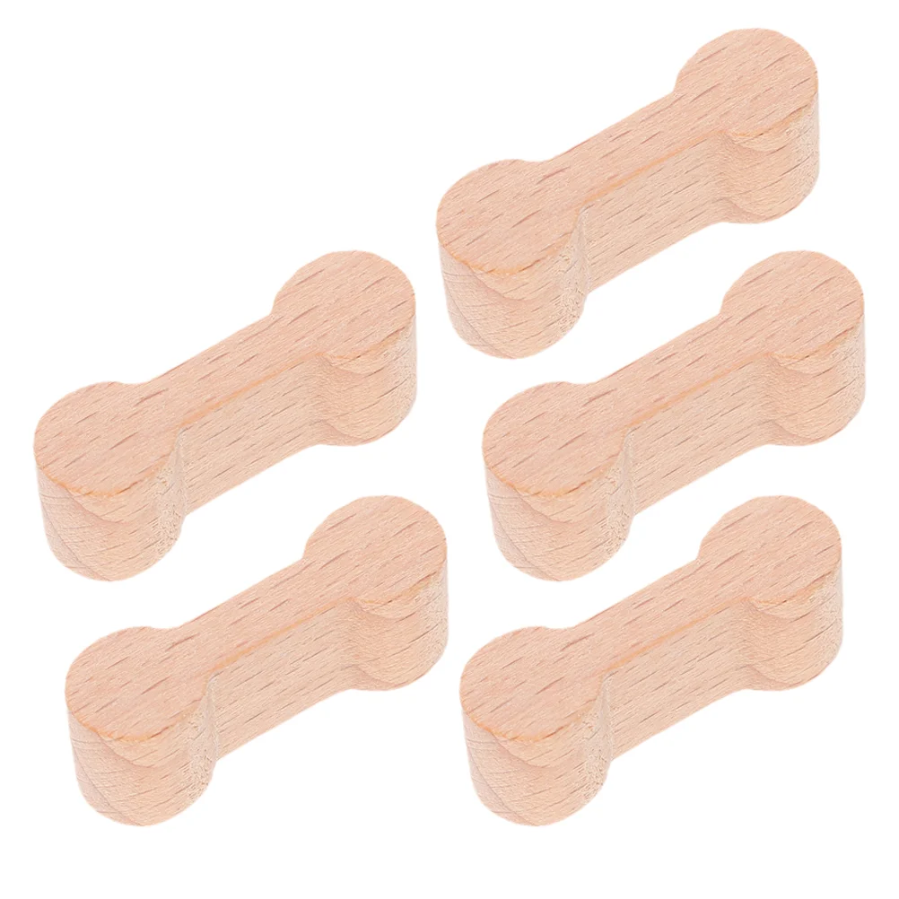 

5 Pcs Wooden Train Track Funny Buckle DIY Model for Games Connection Part Children Pretend