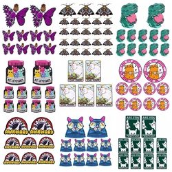 10 PCS Cartoon Cat Embroidey Patch Tarot Sewing Patch Clothing Thermoadhesive Patches Iron on Patches For Clothing Applique DIY