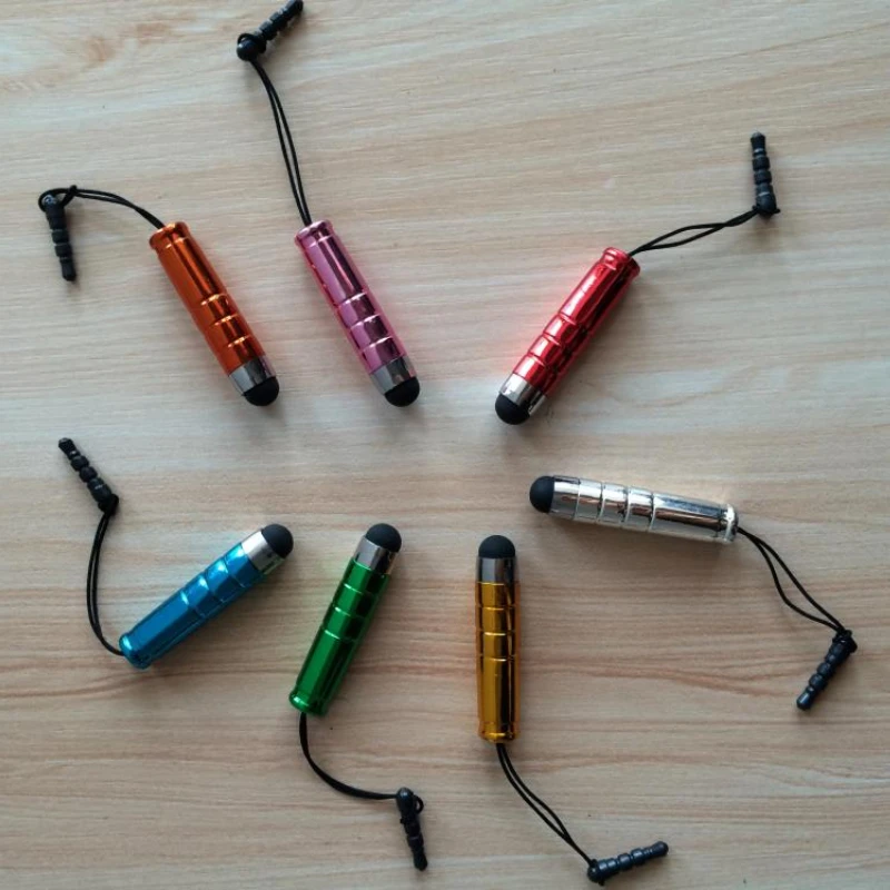 5pcs Bullet Head Capacitance Pen 3.5mm Earphone Plug For Iphone Samsung Capacitive Screen Universal Mobile Phone Stylus Pen 2024